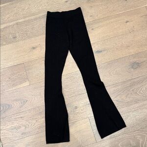 Maje Black Ribbed Knit Pants